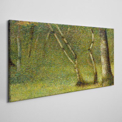Green forest in the sunlight Canvas print