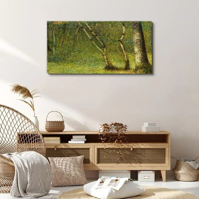 Green forest in the sunlight Canvas print