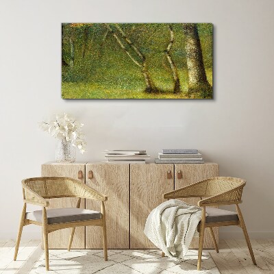 Green forest in the sunlight Canvas print
