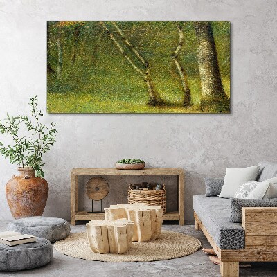 Green forest in the sunlight Canvas print