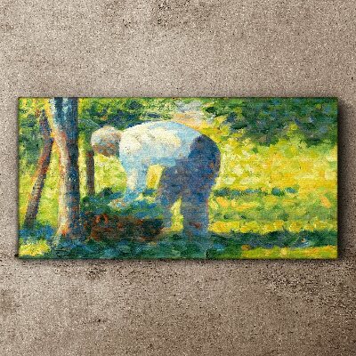 Working in the garden Canvas print