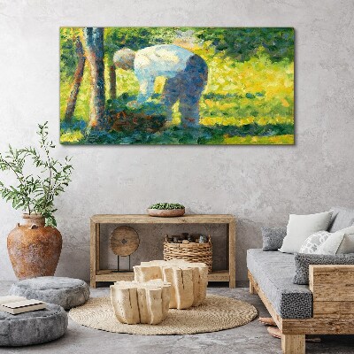 Working in the garden Canvas print