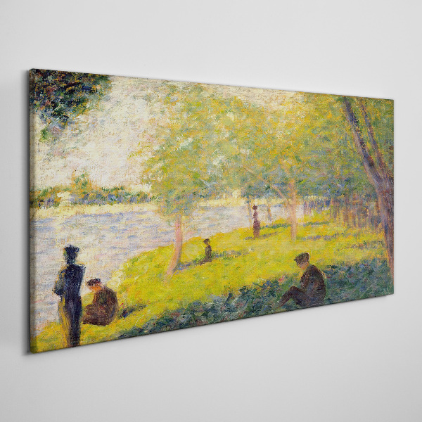 A summer day on the river Canvas print