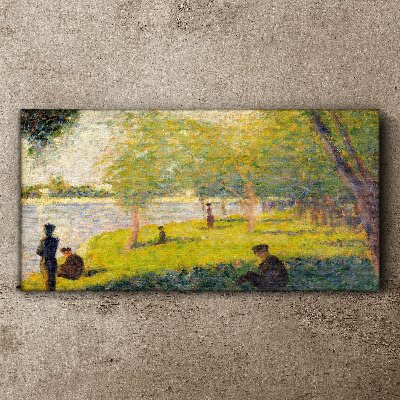 A summer day on the river Canvas print