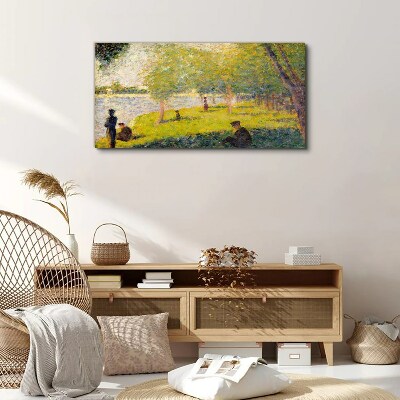 A summer day on the river Canvas print