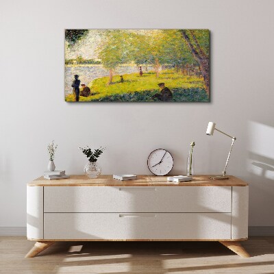 A summer day on the river Canvas print