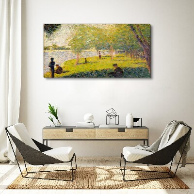 A summer day on the river Canvas print