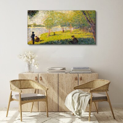 A summer day on the river Canvas print