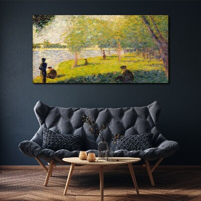A summer day on the river Canvas print