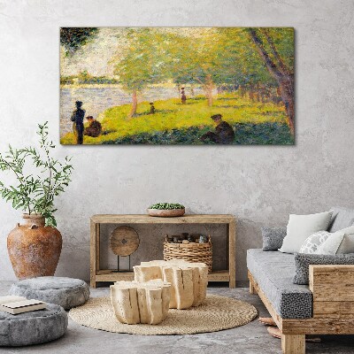 A summer day on the river Canvas print