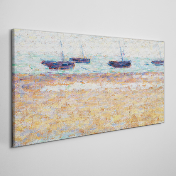 A peaceful port in pastel colors Canvas print