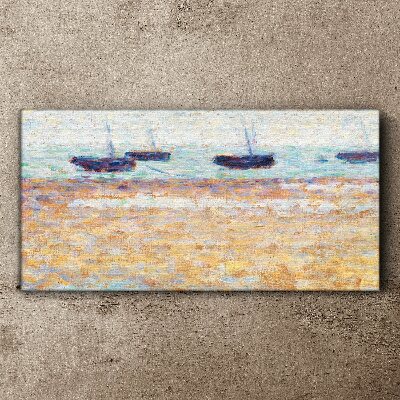 A peaceful port in pastel colors Canvas print