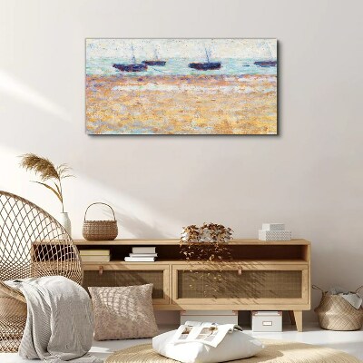 A peaceful port in pastel colors Canvas print
