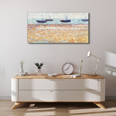 A peaceful port in pastel colors Canvas print