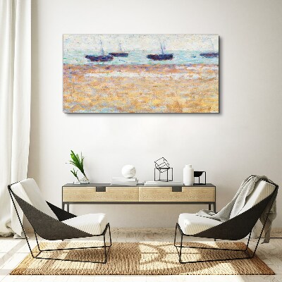 A peaceful port in pastel colors Canvas print