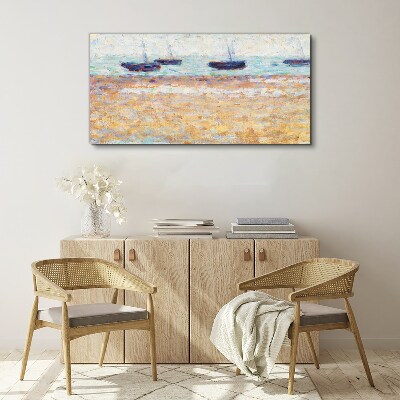 A peaceful port in pastel colors Canvas print