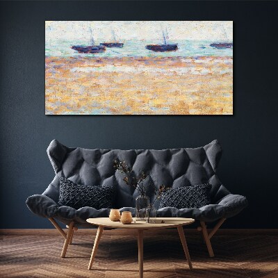 A peaceful port in pastel colors Canvas print