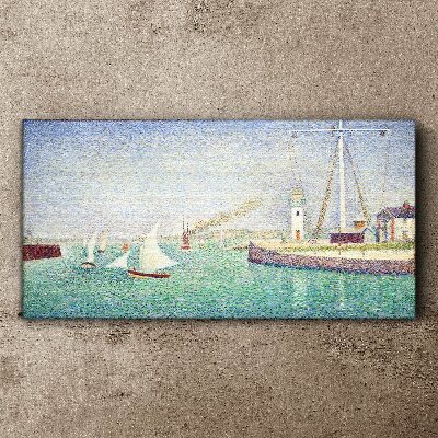 Seascape with sailboats Canvas print