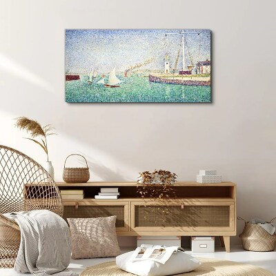 Seascape with sailboats Canvas print