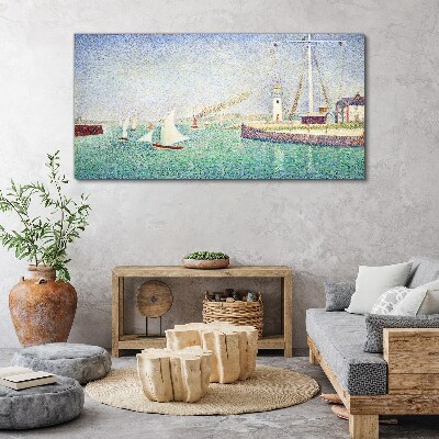 Seascape with sailboats Canvas print