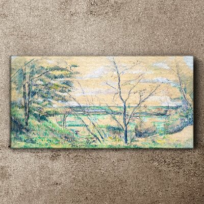 A peaceful landscape with trees Canvas print