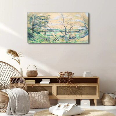 A peaceful landscape with trees Canvas print