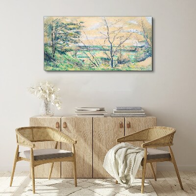 A peaceful landscape with trees Canvas print