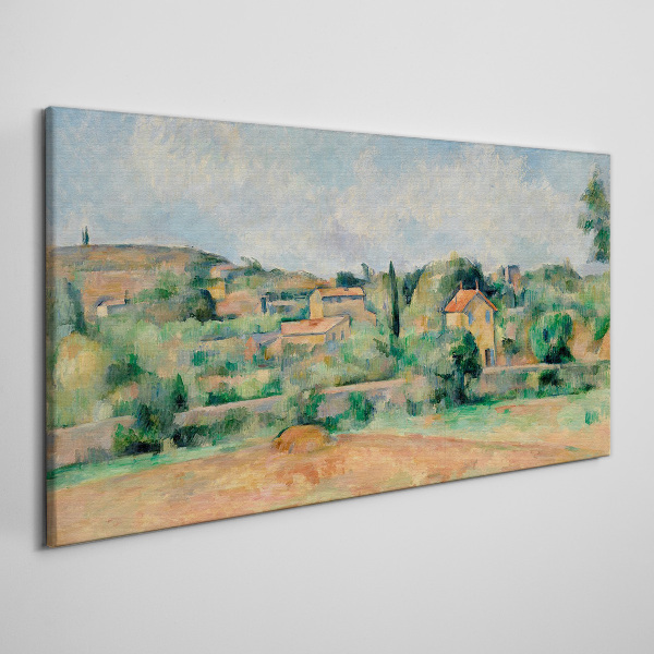 Country landscape in pastel colors Canvas print