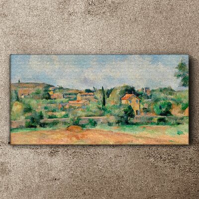 Country landscape in pastel colors Canvas print