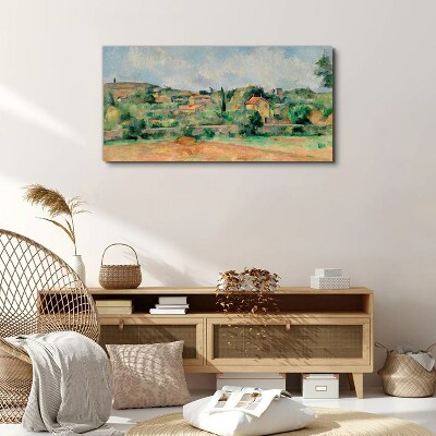 Country landscape in pastel colors Canvas print