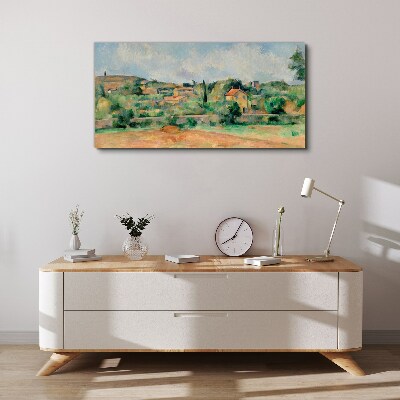 Country landscape in pastel colors Canvas print