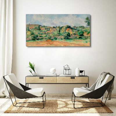 Country landscape in pastel colors Canvas print