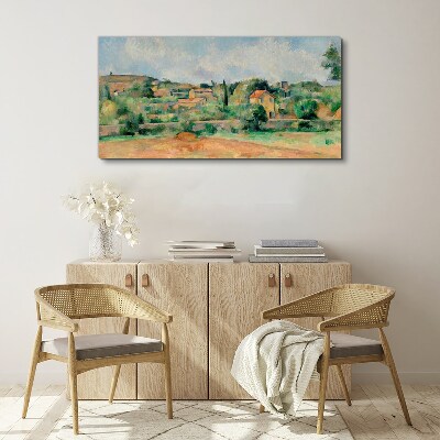 Country landscape in pastel colors Canvas print