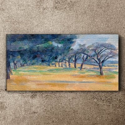 A peaceful landscape with trees Canvas print