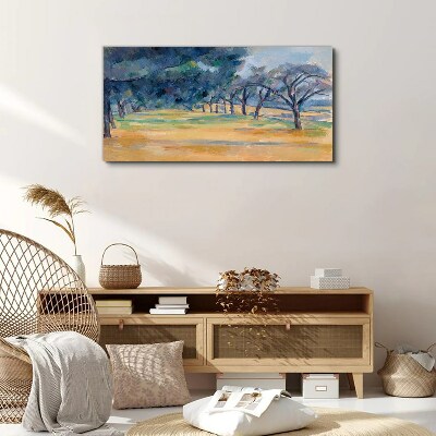 A peaceful landscape with trees Canvas print