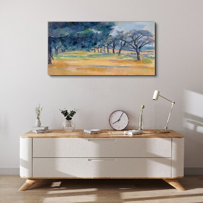 A peaceful landscape with trees Canvas print