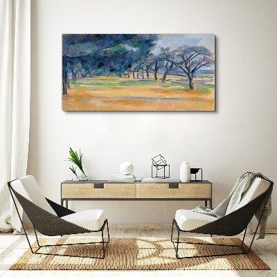 A peaceful landscape with trees Canvas print