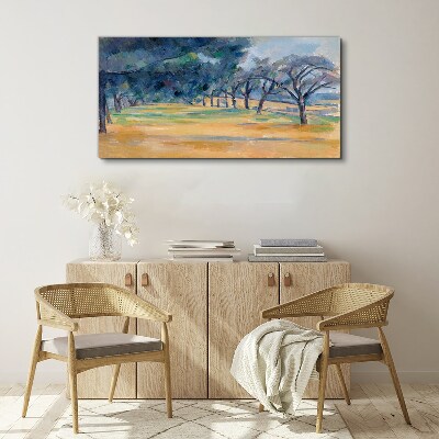 A peaceful landscape with trees Canvas print