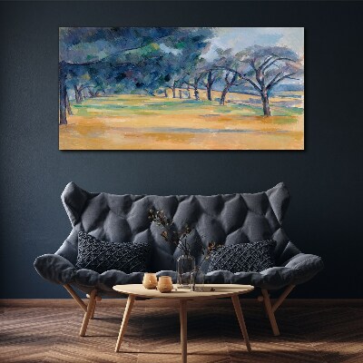 Painting trees nature Canvas print