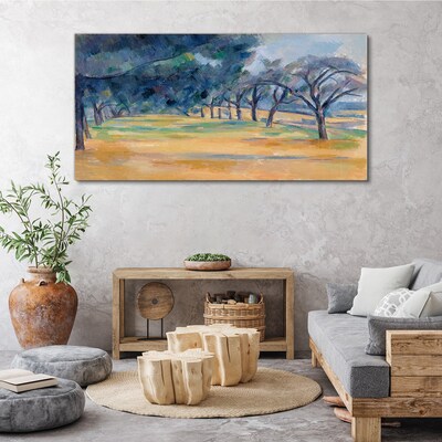 Painting trees nature Canvas print