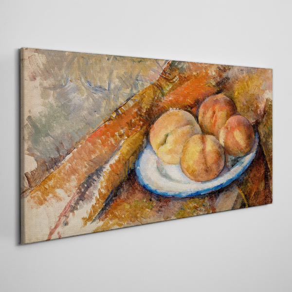 Fruit table in pastel colors Canvas print