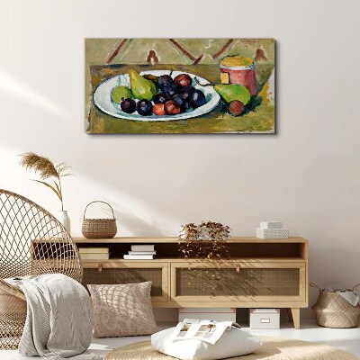 Fruit composition on a plate Canvas print