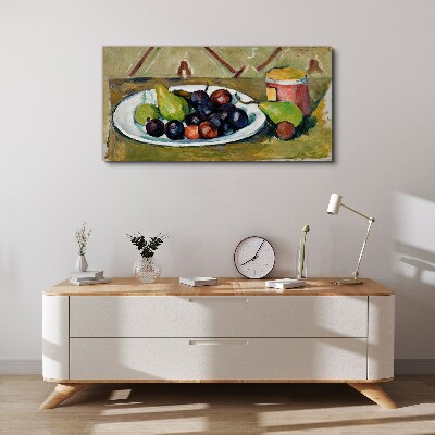 Fruit composition on a plate Canvas print
