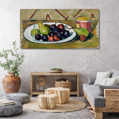 Fruit composition on a plate Canvas print
