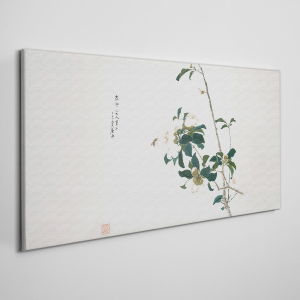 Floral composition in delicate shades Canvas print
