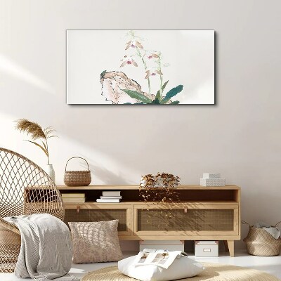 Insects and flowers Canvas print
