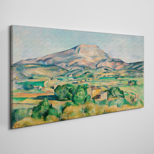 Mountain landscape in pastel colors Canvas print