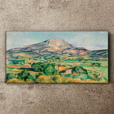 Mountain landscape in pastel colors Canvas print