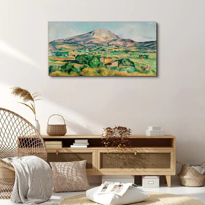 Mountain landscape in pastel colors Canvas print