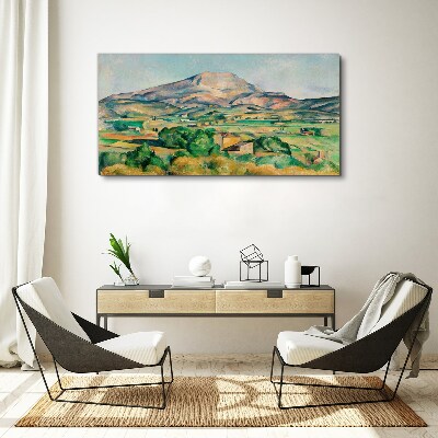 Mountain landscape in pastel colors Canvas print
